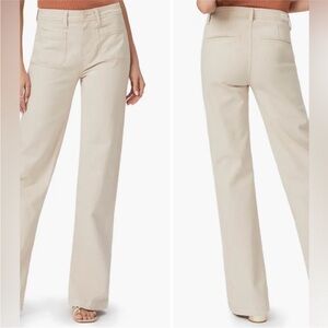PAIGE Leenah High Rise Wide Leg Jeans in Vintage Soft Sand